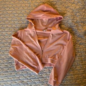 Divided Light Pink Cropped Hoodie
